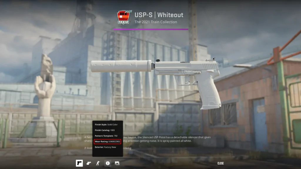 USP-S | Whiteout – When "Factory New"