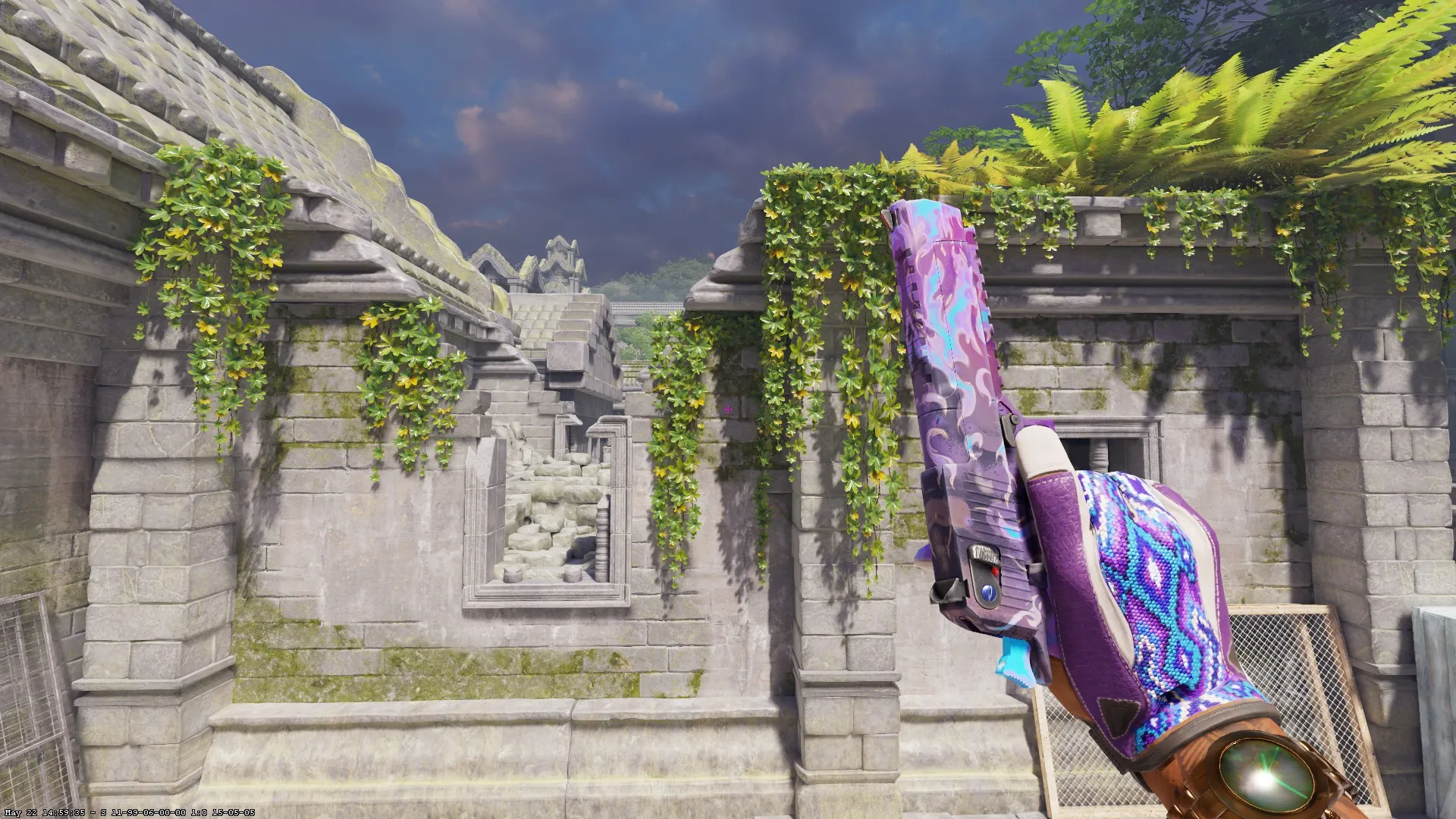 Desert Eagle Firebreathing + Sport Gloves Violet Beadwork combo