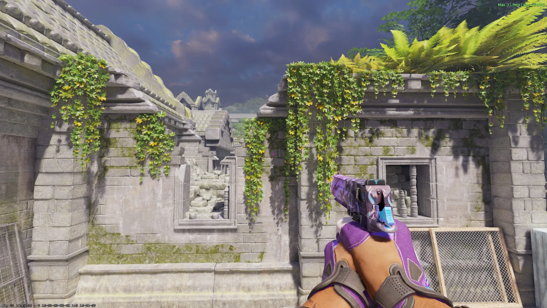Desert Eagle Firebreathing + Sport Gloves Violet Beadwork combo